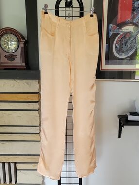Poor Little Rich Girl Pants 13 Long Orange 1970s Vintage